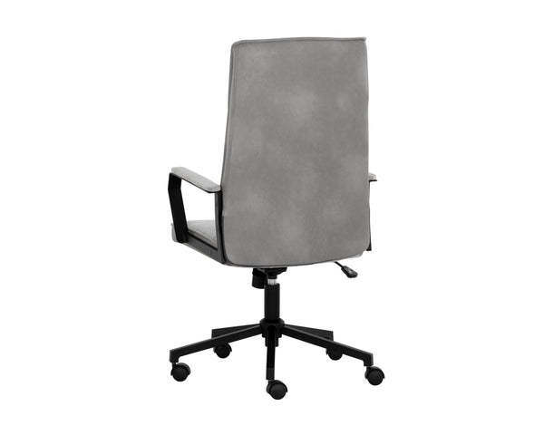 Sunpan Swanson Office Chair - Modern Urban Design with Performance Fabric, Mobility & Stylish Black Legs