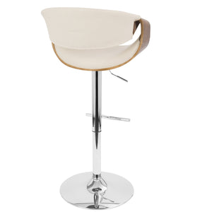 English Elm Mid-century Modern Swivel Barstools with Chrome Base Walnut Arms Set of 3 B202S00793