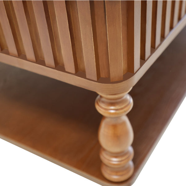 English Elm Mirrored Console Table Silver Glam Entryway Piece with Geometric U Base and Etched Detail Antique Brown W1445P370477