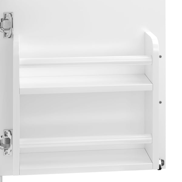 English Elm 20" Bathroom Vanity with Sink and Ceramic Top, Modern Freestanding Cabinet with Drawer & Shelf Storage, Adjustable Feet for Stability and 200lb Capacity White N725P192821K