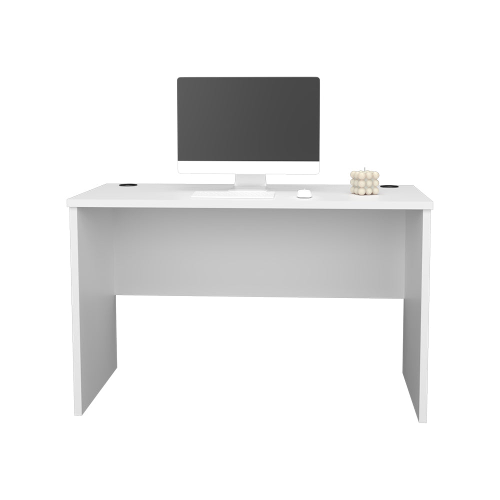 English Elm Roseland Compact White Desk for Living Room & Home Office — Minimalist Engineered Wood, Durable Surface B092P269940