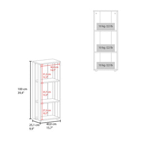 English Elm FM Modoc Bookcase Melamine Black – Tall 3-Shelf Open Storage Unit for Books, Decor & Small Spaces B128P269890