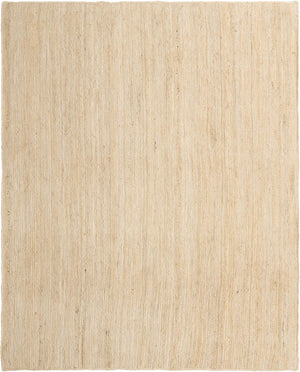 Unique Loom Braided Jute Dhaka Hand Braided Solid Rug White,  8' 0" x 10' 0"