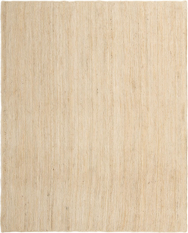 Unique Loom Braided Jute Dhaka Hand Braided Solid Rug White,  8' 0" x 10' 0"