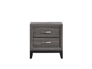 English Elm Glasgow Nightstand with Two Dovetail Drawers, Sleek Hardware and Deep Storage for Modern Bedrooms Gray 24 L x 26 W x 19 H B078P349542