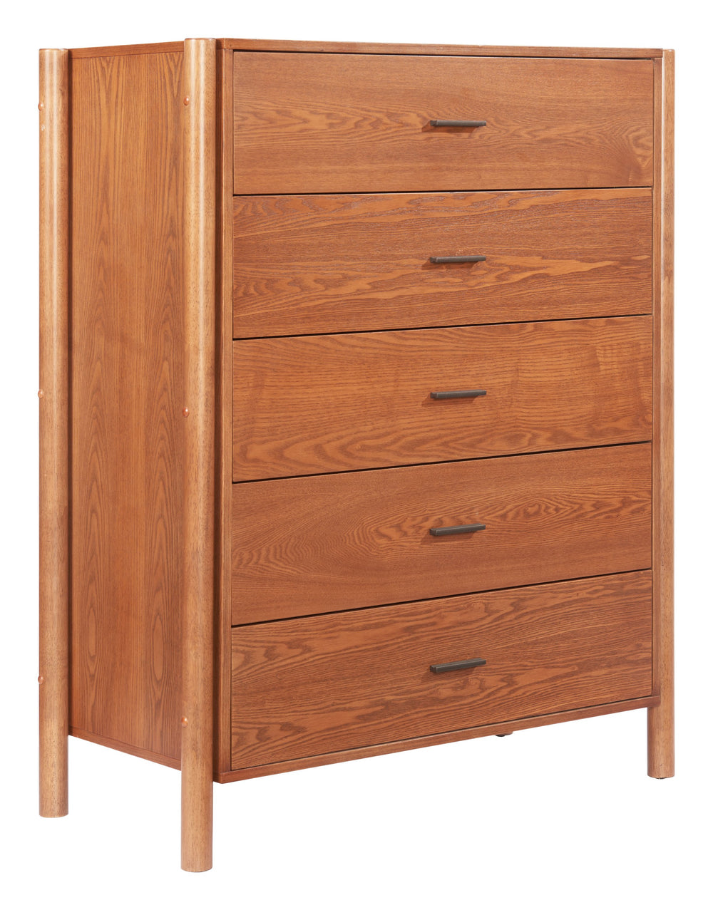Zuo Modern Beleza Dresser - Premium Rubberwood Construction With Modern Design, Perfect For Stylish Storage Solutions Walnut Rubberwood 110658-zuo-modern