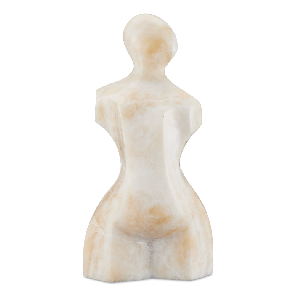 Giada Onyx Bust Sculpture - Handcrafted Modern Art Piece with Unique Natural Veining for Your Home