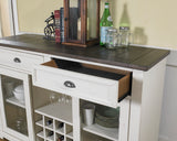 Steve Silver Cayla Server Dark Oak and White CY400SVKW