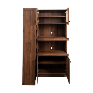 English Elm Kitchen Pantry Cabinet - Multi-Tier Pull-Out Shelf & Expandable Organizers For Effortless Storage W331S00182