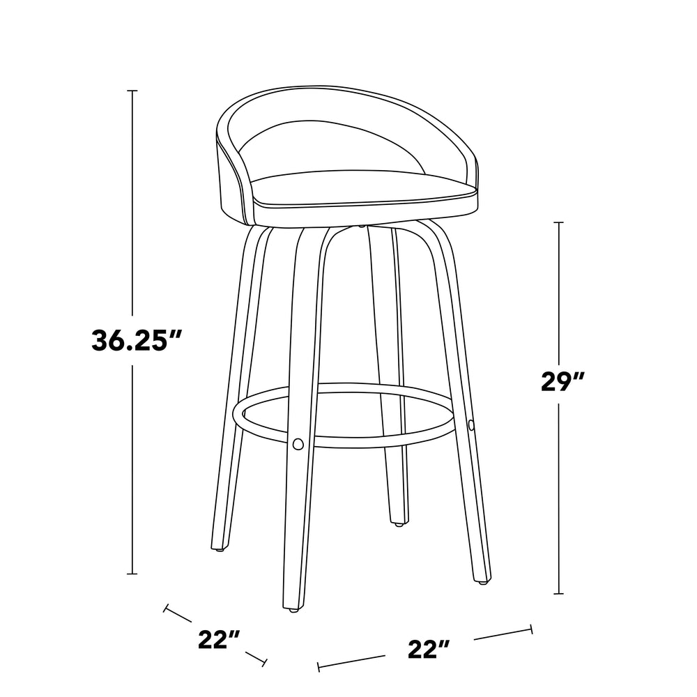 English Elm Fixed-height Swivel Barstools with Bentwood Frame Oat Upholstery and Chrome Footrest Set B202S01855