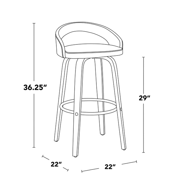 English Elm Fixed-height Swivel Barstools with Bentwood Frame Oat Upholstery and Chrome Footrest Set B202S01855