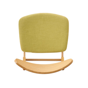 English Elm Christopher Knight Home® - DINING Green Fabric Chair with Wood Finish & No-Stitch Leather Seat — Sleek Modern Comfort Design 59461.00