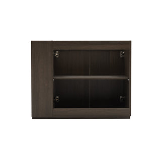 English Elm Galan Smoked Oak Freestanding Bathroom Vanity Four Drawers Granite Sink Modern Bath W1865P442935