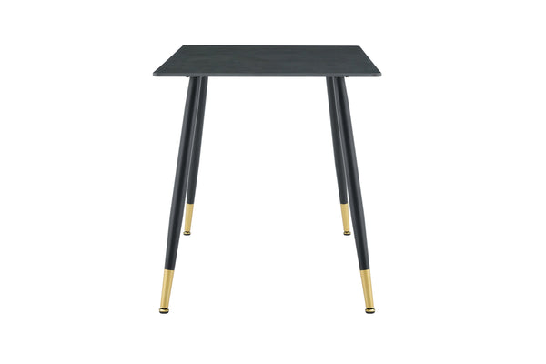 English Elm Modern Sintered Stone Rectangular Dining Table with Metal Legs for Four Seats Dark Gray W3493S00014