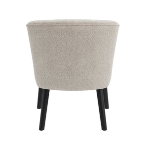 English Elm Shellback Boucle Accent Chair with Channel Tufted Back for Living Room or Bedroom B127P286650