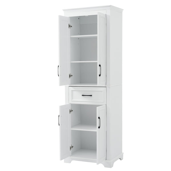 English Elm 70.8" Freestanding Bathroom Vanity with Soft-Close Doors, Adjustable Shelves, Anti-Tip Safety & Sleek Handles N729P335558K
