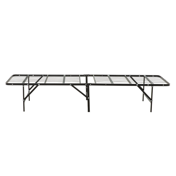 English Elm Bedroom Metal Mattress Foundation Bed Frame Full Size Durable Support Under-Bed Storage Easy Assembly Black 41 L x 39 W x 3 H B011P207124