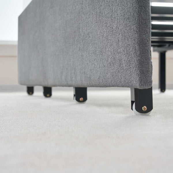 English Elm (old: W3163p269700) Convertible Chenille Sleeper Loveseat with Queen Pullout and Rolling Casters Grey W3163S00101
