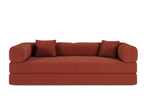 English Elm 78.8Inch Modular Sectional Sofa Bed - Convertible Orange Sofa For Small Spaces, Easy Care & Custom Layouts W3147P278113