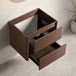English Elm 23x18x19 Floating Bathroom Vanity Solid Wood Grain Soft Close Drawer Modern Storage W3402P370149