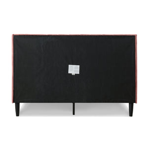 English Elm Jennifer Taylor Home - Aspen Vertical Tufted Headboard Platform Bed Set - Queen Ash Rose Velvet For Luxurious Comfort & Style B2719P238509