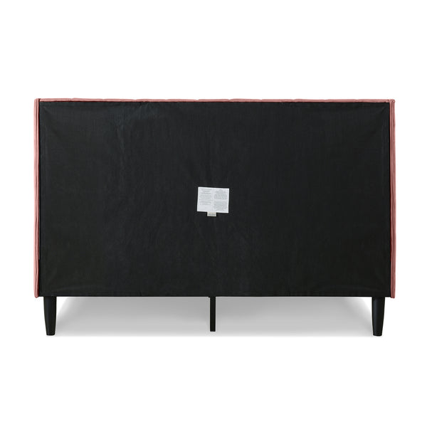 English Elm Jennifer Taylor Home - Aspen Vertical Tufted Headboard Platform Bed Set - Queen Ash Rose Velvet For Luxurious Comfort & Style B2719P238509