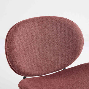 English Elm Mid-Century Shell Chair with Wood Grain Veneer, Curved Wide Seat, Metal-Wood Frame Holds 330+ lbs Bean paste red W1143P214254