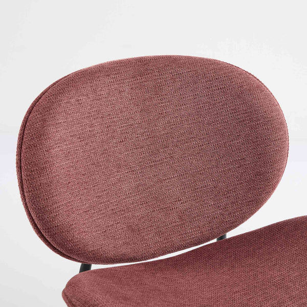English Elm Mid-Century Shell Chair with Wood Grain Veneer, Curved Wide Seat, Metal-Wood Frame Holds 330+ lbs Bean paste red W1143P214254