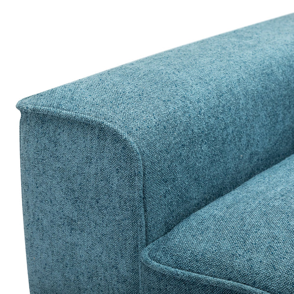 English Elm Package Contemporary Fabric Sofa with Black Legs Plush Cushions for Modern Living N767P206230U_N767P206233U