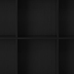 English Elm Acadian 8-Cube Storage Sofa Table in Black Solid Wood – Hand-Finished, Tapered Legs, Versatile Entryway Console B136P203446