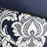 Madison Park Vienna Transitional 6 Piece Printed Duvet Cover Set MP12-3833 Indigo