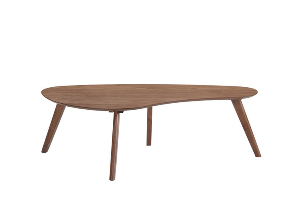 English Elm Wallace & Bay - Pineda Solid Wood Coffee Table in Walnut Brown — Contemporary, Low-Maintenance 47.6" x 23" Stylish B2709P212408