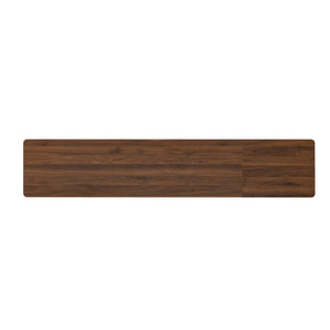 English Elm 78 Inch Walnut Entertainment Center Fluted Doors Solid Wood Legs for Living Room N710P372559P