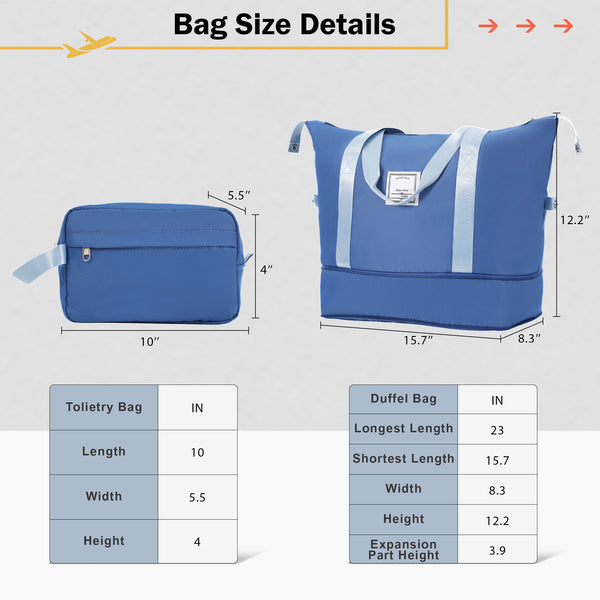 English Elm 2 Piece Abs Hard Shell Spinner Luggage Set with Tsa Lock Expandable Travel Suitcases Blue N732P198744C