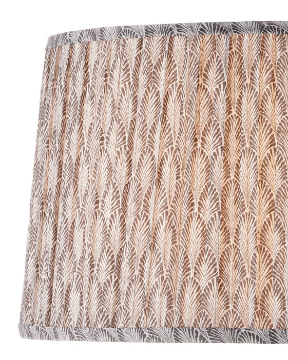 Currey & Company Plume Elegant Gray Pleated Lamp Shade - Unique Fan-like Design By Lacefield Designs For Chic Spaces Gray Cotton 0900-6005-currey-company