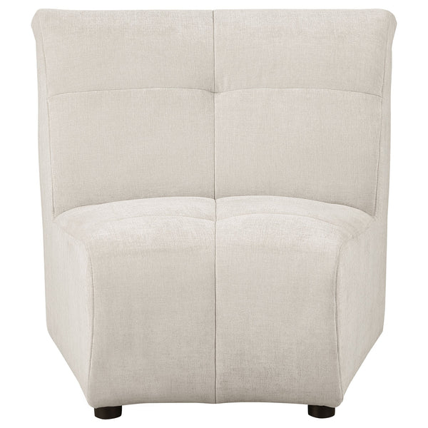 English Elm Oliver Five Piece Modular Sectional with Tufted Ivory Fabric for Open Living Spaces B062S01461