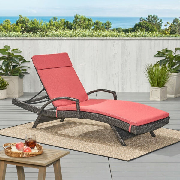 English Elm Christopher Knight Home® - 52005.00Cush-Red Vibrant Salem Outdoor Lounge Cushion - Comfortable, Lightweight, Easy Clean & Secure Fit N775P230263R