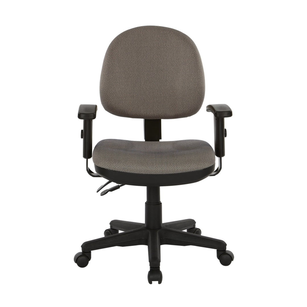 OSP Home Furnishings Sculptured Ergonomic Office Chair with Lumbar Support and Greenguard Certified Cushioned Seat 8180-294