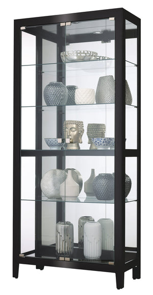 Hekman Furniture 680732 Danica Iii Curio - Stunning Gloss Black Finish, Adjustable Glass Shelves & Led Light Showcase Gloss Black Danica Iii Curio 680732