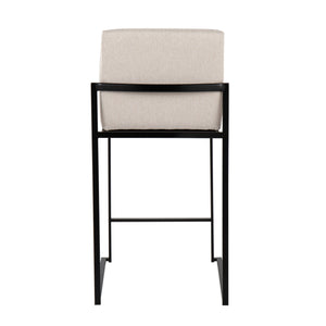 English Elm Contemporary High Back Upholstered Counter Stools with Steel Frame for Kitchen Island B202P221966