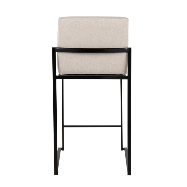 English Elm Contemporary High Back Upholstered Counter Stools with Steel Frame for Kitchen Island B202P221966