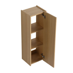 English Elm 12 Inch Oak Wall Mounted Cabinet Soft Close Door Narrow Bathroom Study Storage Unit W1972P457942