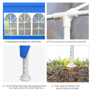 English Elm Outsunny 9.6' X 19' Outdoor Event Tent With Removable Sidewalls, Perfect For Weddings & Gatherings! W2225P175526-GIGA