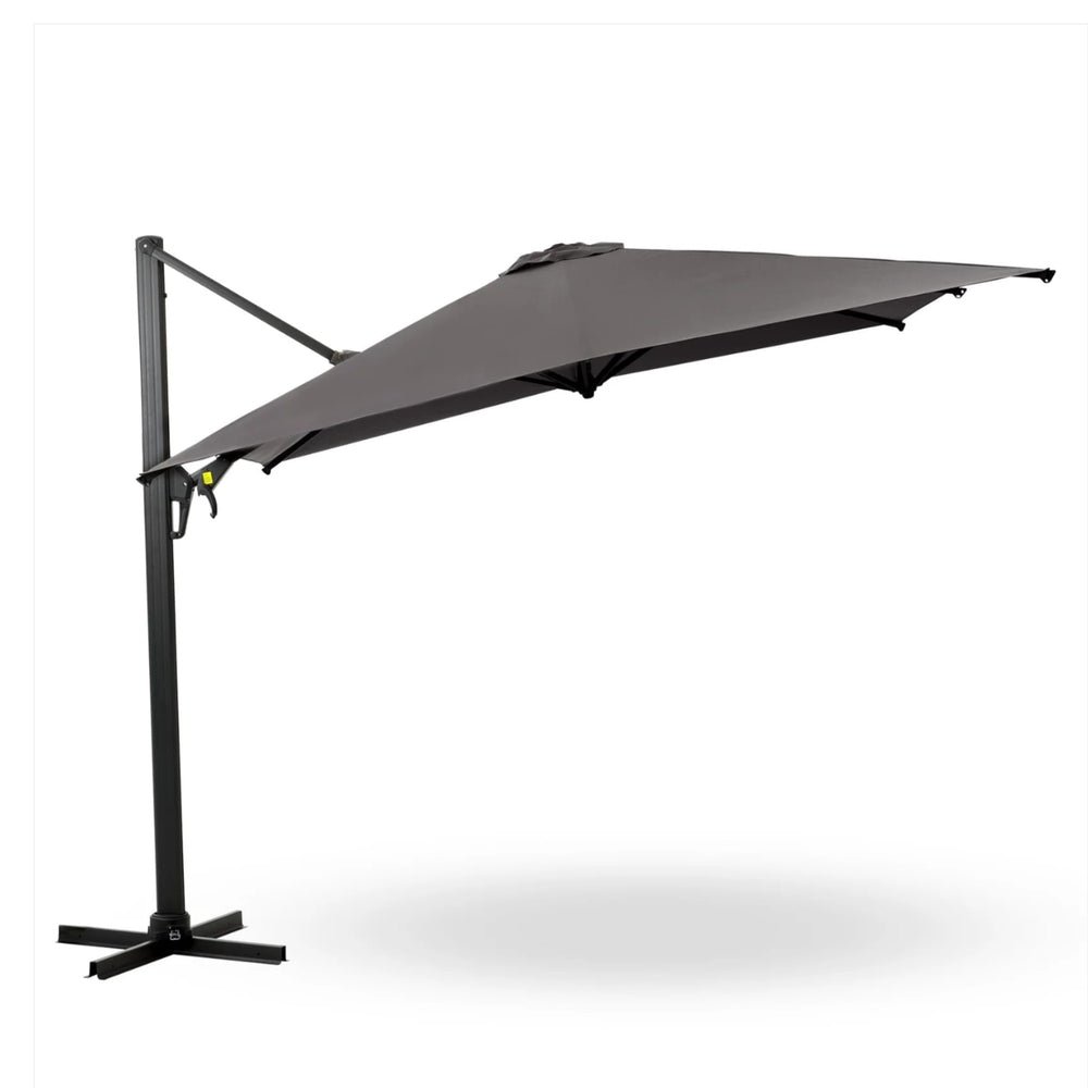 English Elm 10 Ft Square Cantilever Patio Umbrella Upf 50 Offset Canopy with 360 Rotation Gray B082P454953