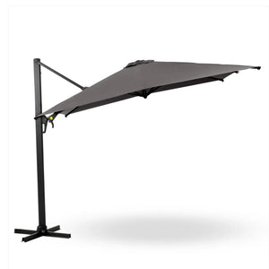 English Elm 10 Ft Square Cantilever Patio Umbrella Upf 50 Offset Canopy with 360 Rotation Gray B082P454953