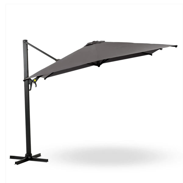 English Elm 10 Ft Square Cantilever Patio Umbrella Upf 50 Offset Canopy with 360 Rotation Gray B082P454953