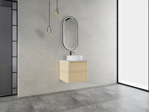 English Elm 24'' Wall-Mounted Bathroom Vanity With Soft-Close Door & Stylish Ceramic Sink For Small Spaces W999S00457