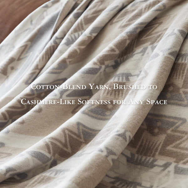 English Elm 1-piece King Jacquard Cotton Blend Blanket Aztec Woven Soft Breathable Bedroom Layer Multi B035P437492