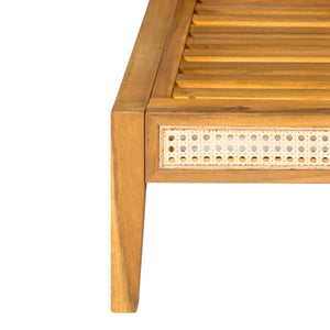 English Elm Christopher Knight Home® - Kirkby Outdoor Armless Single Chair Set Of 2 - Stylish Acacia Wood With Beige Cushions For Patios N775P329071T