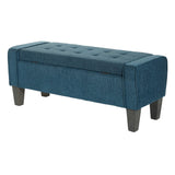 OSP Home Furnishings Baytown Storage Bench Azure